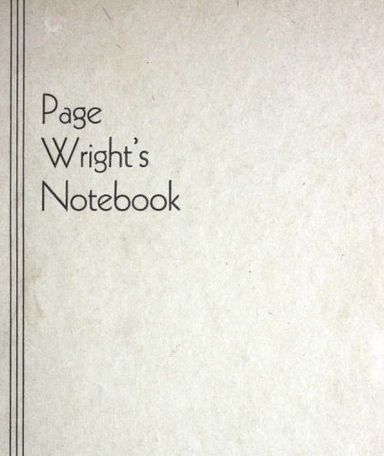 Notebook by T. Page Wright