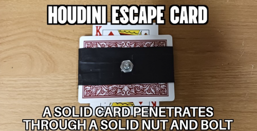 Houdini escape card by Alfonso Solis