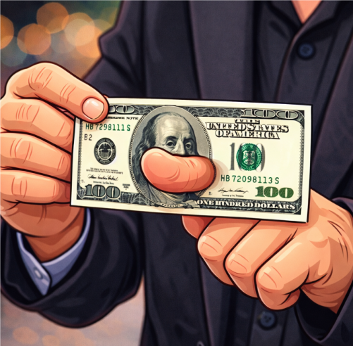 Thumb through the bill by Sultan Orazaly