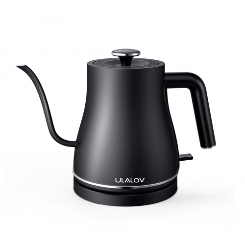 Ulalov Electric Boiling Gooseneck Kettle - Black 304 Stainless Steel -  Auto-Off