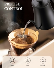 Ulalov Gooseneck Electric Kettle, 0.9L Fast Boiling Hot Water Kettle, Stainless Steel Electric Tea Kettle, 1200W Pour Over Kettle for Coffee&Tea, Leak-Proof, Auto Shutoff, Anti-dry