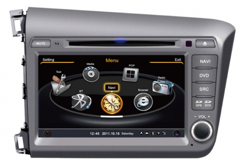 Honda Civic 2012-2014 Aftermarket Navigation Car Stereo
