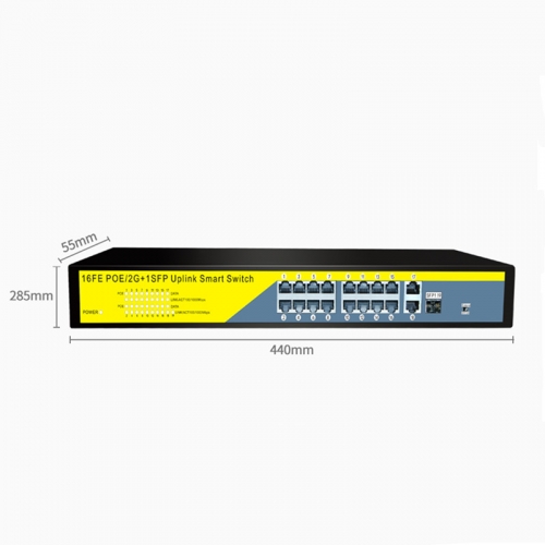 16Port POE Network Switch Gigabit 48V POE Switch RJ45 Hub LAN Splitters 10/100/1000Mbps Switcher ,Plug and Play ,Easy Setup