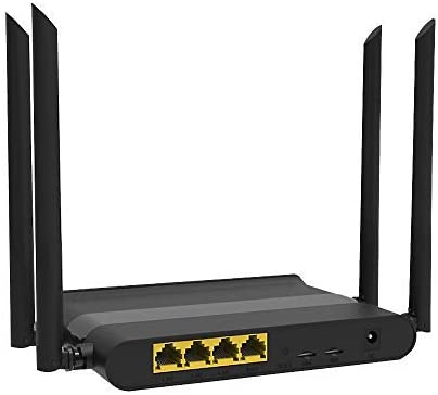 KuWFi Wireless Cable Router, Unlocked 4G Wireless Router with Dual SIM Card High Speed WiFi router with 5dBi High Gain Antenna for Home Office Interne