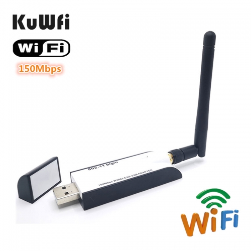 KuWFi USB 2.0 Wifi Adapter 2.4G 150Mbps Wifi Antenna RT3070 Chipset USB Ethernet Network Card Wifi Dongle Receiver