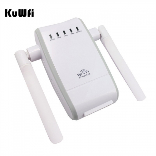 300Mbps Mini Wireless Wifi Signal Booster Repeater with 2 RJ45 Port Dual Antenna With AP Repeater Router Client Bridge Modes