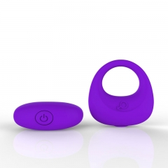 Rechargeable Rubber Penis Enlargement Remote Vibrating Cock Ring