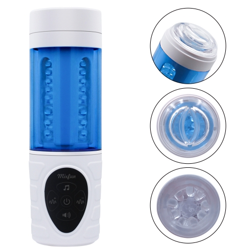 2020 new design Voice Male Silicone Masturbator Cup Vibrator Suck Pocket Pussy S...