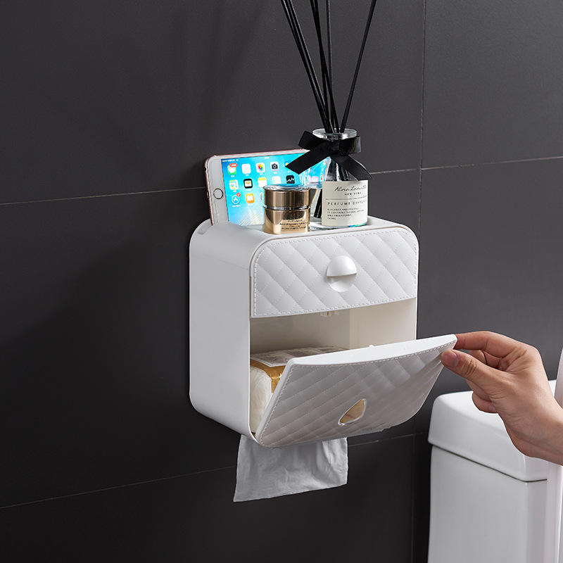 Skin pattern toilet tissue box multi-function seamless double-layer ...