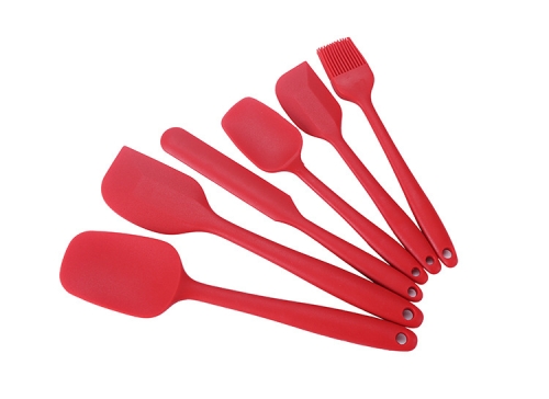 Silicone Kitchenware 6-piece Cream Scraper 6-piece Baking Tool Spatula Oil Brush Set