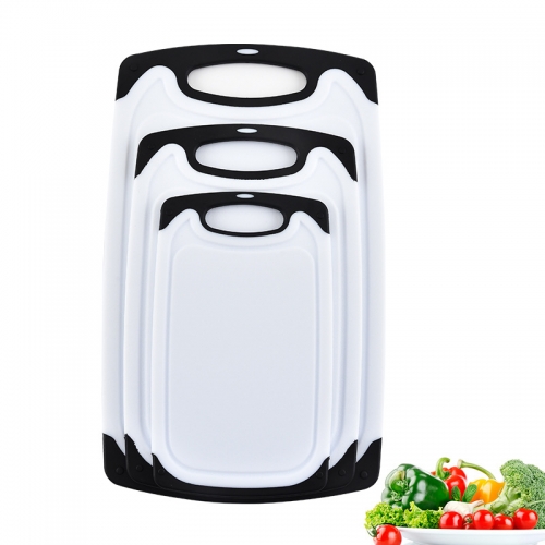 Cutting board plastic three-piece household cutting board white double-sided multi-function cutting board kitchen tool