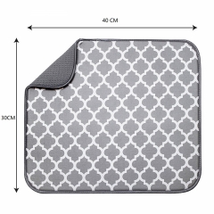 Kitchen countertop absorbent mat tableware cups and dishes drain pad dry matter pad water control pad desktop absorbent pad placemat