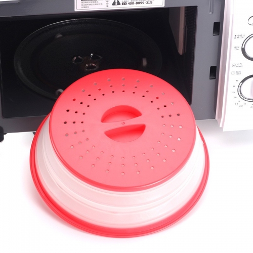 Microwave heating cover multi-function high temperature resistant silicone folding oil-proof and splash-proof cover special hot vegetable cover fresh-keeping cover