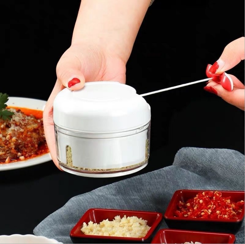 Household Mini Garlic Artifact Small Manual Shredded Vegetable Cutter Kitchen Hand Smashed Garlic and Cut Garlic