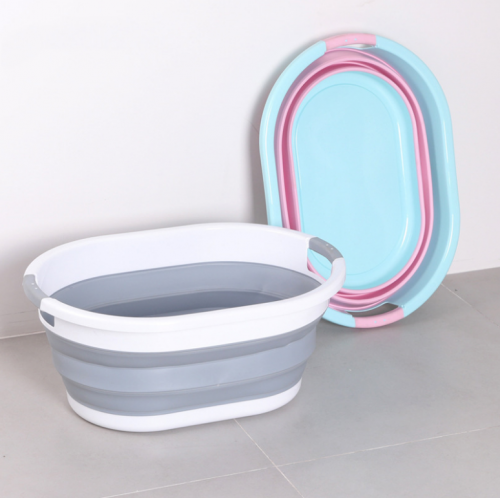 Folding Basin Household Toilet Multifunctional Dirty Clothes Basket Portable Bathroom Storage Basket Pet Bathtub