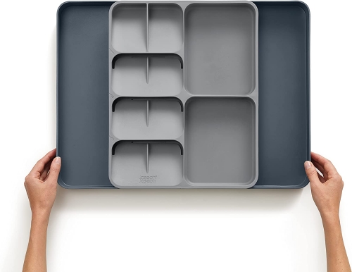 Expandable Silverware Drawer Organizer Tray With 10 Sections
