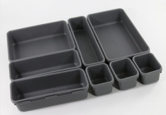 8-Piece Interlocking Drawer Organizer Tray With 8 Bins