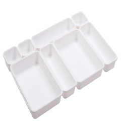 8-Piece Interlocking Drawer Organizer Tray With 8 Bins