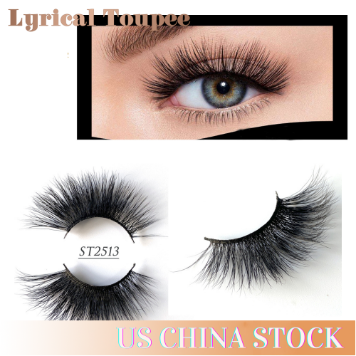 False Eyelashes Natural Faux Mink Strip 3D, strong natural eyelashes, High Quality, Soft and comfortable to use. (ST2513)