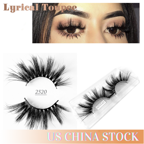 False Eyelashes Natural Faux Mink Strip 3D, strong natural eyelashes, High Quality, Soft and comfortable to use. (ST2520)