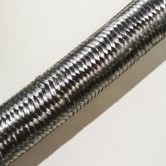 Ceramic fiber rope with inconel wire overbraided