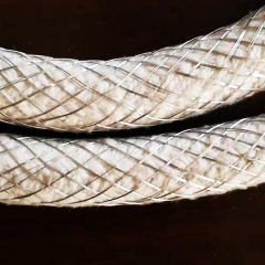 Ceramic fiber rope with inconel wire jacketed