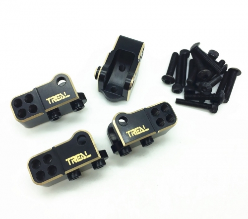 Treal Brass Front and Rear Lower Shock Suspension Link Mounts 4p for Ele ment Enduro RC