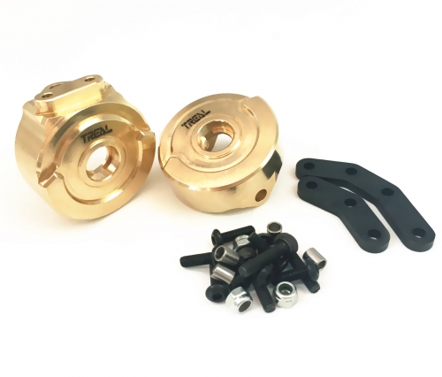 Treal Brass Front Steering Blocks Knuckles(2) with Steel Steering