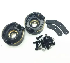 Treal Brass Front Steering Blocks Knuckles(2) with Steel Steering Plate (Left and Right) for Element Enduro RC