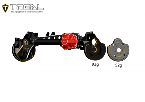 Treal Brass Front Inner Portal Covers Steering Knuckles for Axial