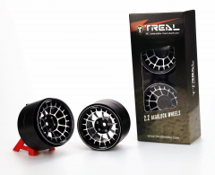 Treal Aluminium 2.2 Beadlock Wheels Rims(2)pcs Fit RC Crawler Mud Truck 2.2 Tires