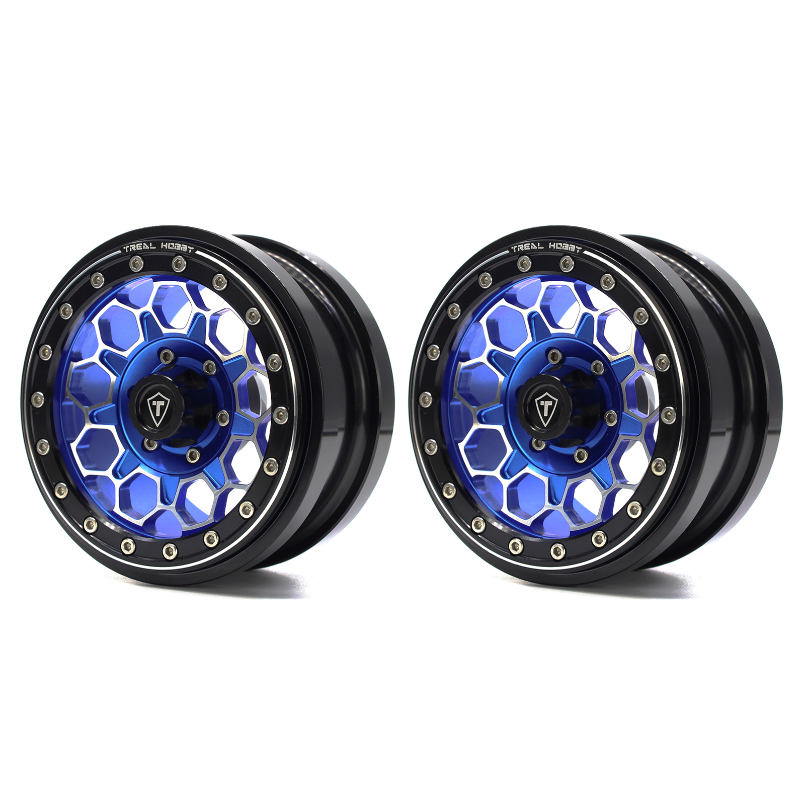 TREAL SCX6 Wheels 2.9'' Beadlock Wheels (2) CNC Machined SCX6 Upgrades