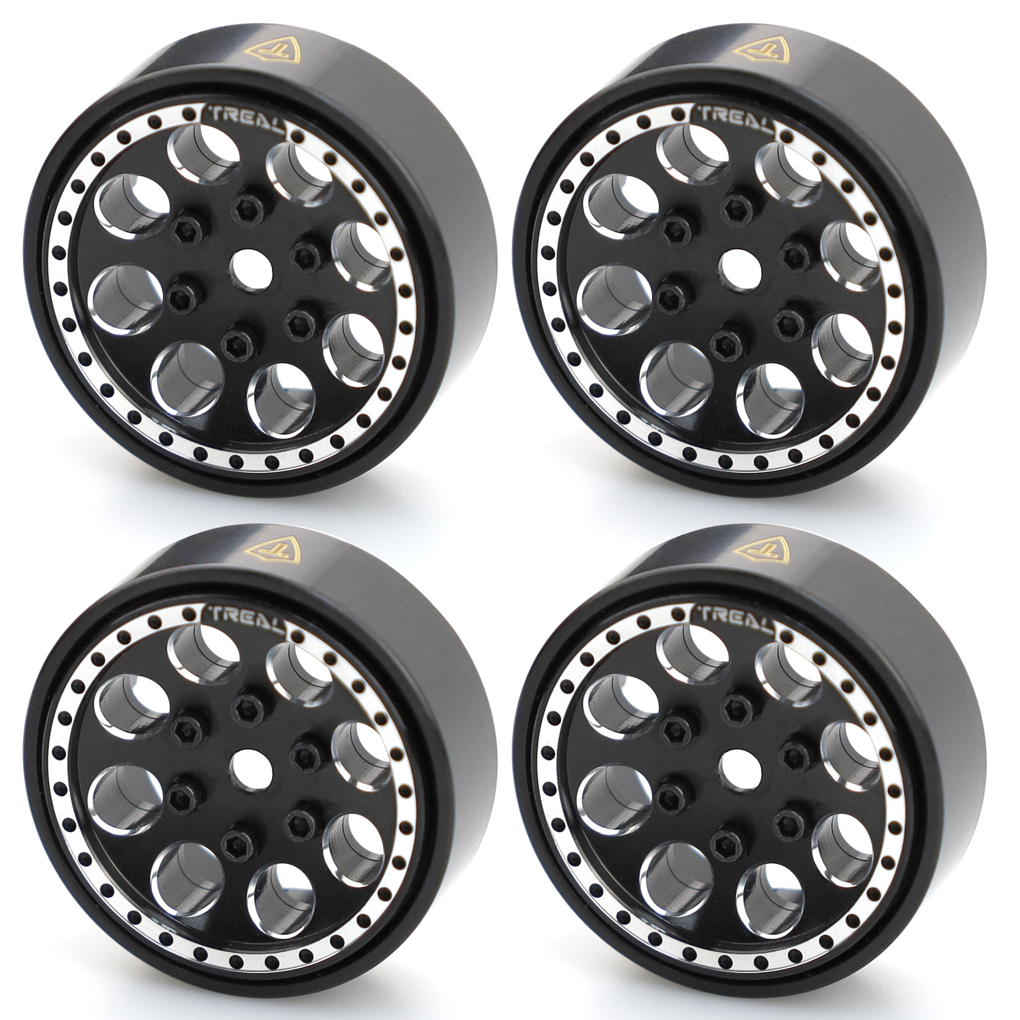 Treal 1.0 Beadlcok Wheels(4P-Set) for Axial SCX24 1/24 Crawler