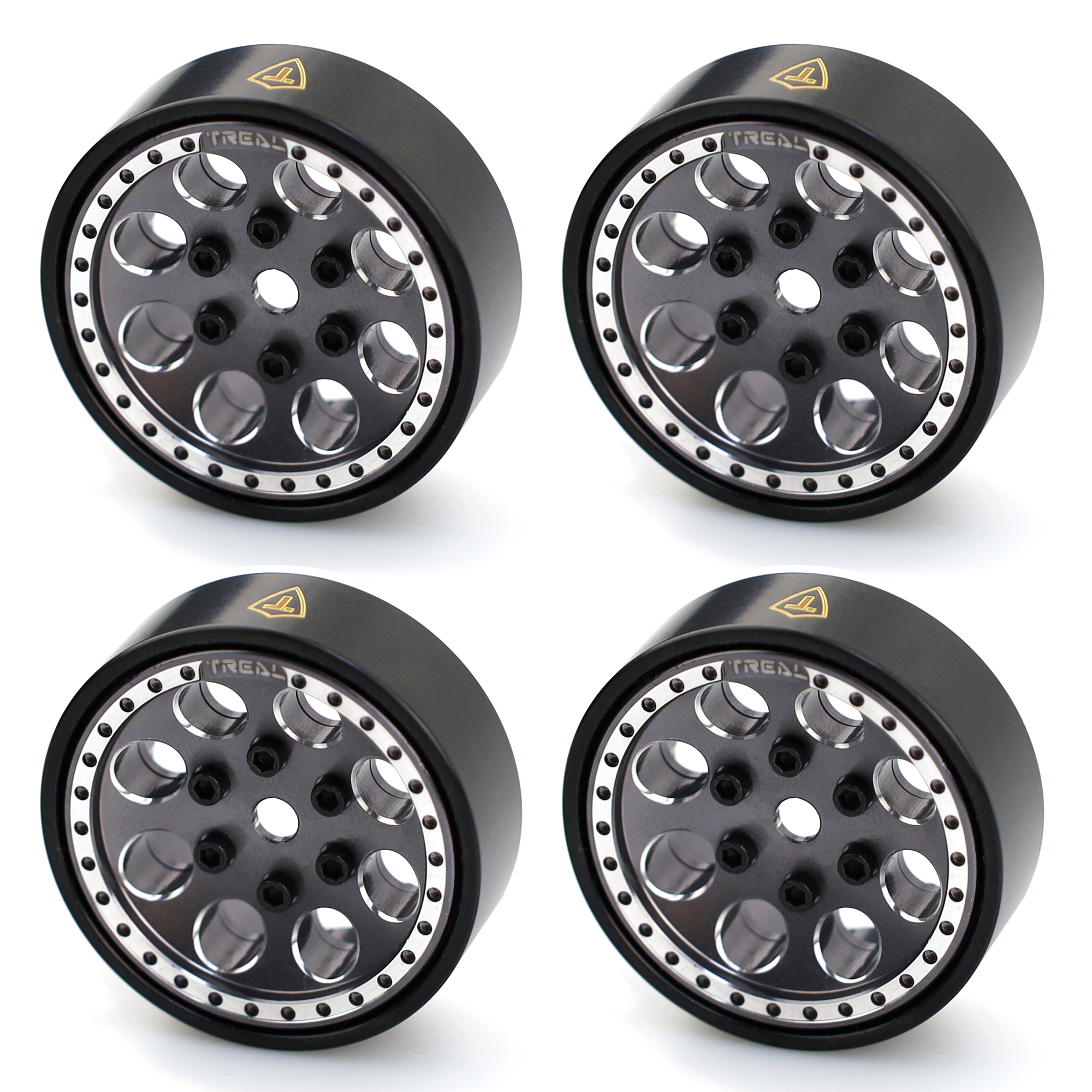Details about   NEW F27 1.0" Aluminum Beadlock Wheels 4 Axial SCX24 1/24 Crawler RED 