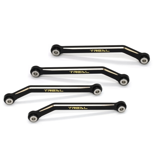 TREAL Brass FCX24 High Clearance Links, Chassis Lower Linkages Set(4p) for 1/24 FMS FCX24