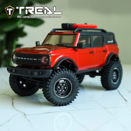 TREAL SCX24 Wheels 1.0'' Beadlock Wheels(4P) Vinatge Wheels for 1/24 SCX24  Bronco Gladiator C10 Deadbolt -Type E