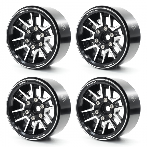 TREAL 1.9" Beadlock Wheel Rims (4pcs) for 1:10 RC Crawler Axial SCX10 III SCX10 II TRX-4 RC Car -Type L