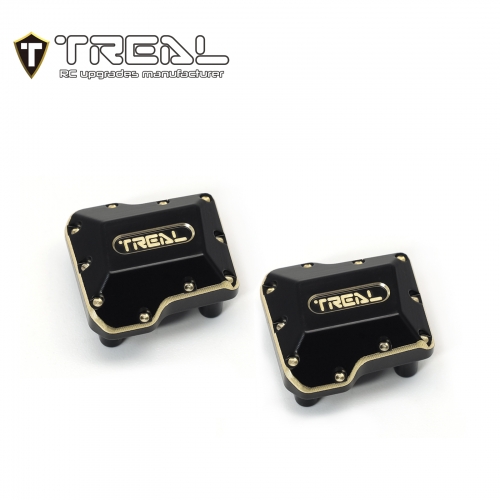 TREAL Brass Axle Diff Covers (2P) CNC Machined Heavy Weight 15.8g/pc Upgrades for 1/18 TRX4M