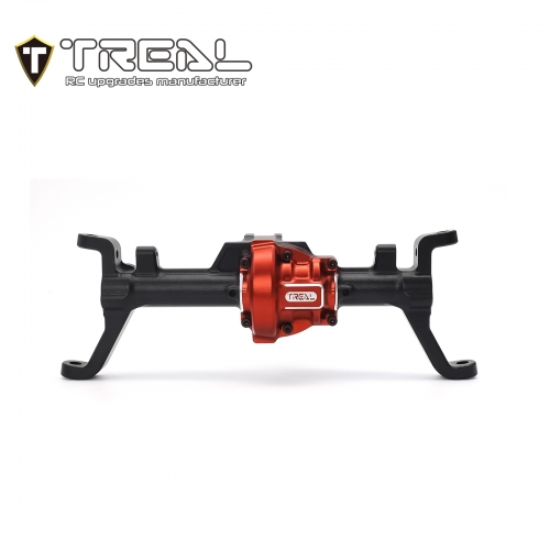 TREAL Aluminum 7075 Front Axle Housing w C Hubs CNC Billet Machined One-Piece for Redcat GEN9