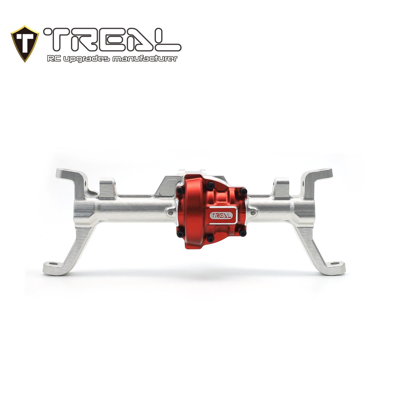 TREAL Aluminum 7075 Front Axle Housing w C Hubs CNC Billet Machined  One-Piece for Redcat GEN9 & Ascent Crawler