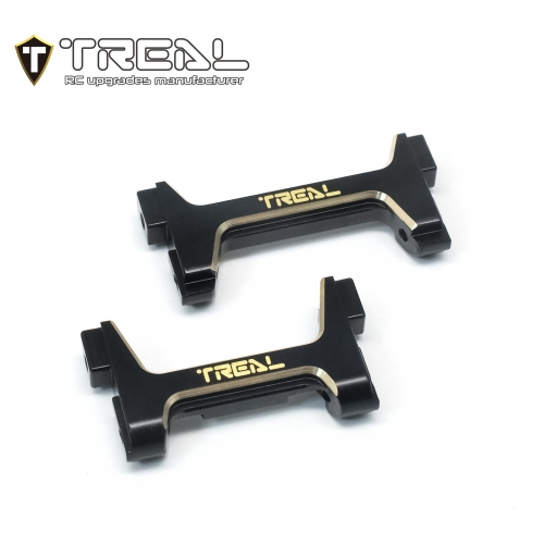 TREAL Brass Front and Rear Bumper Mounts Set (F&R) Heavy Weight Upgrades for 1/18 TRX4M Defender Bronco