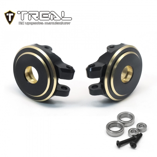 TREAL Brass Front Steering Knuckles Set 18.6g/pc (2P) L&R Heavy