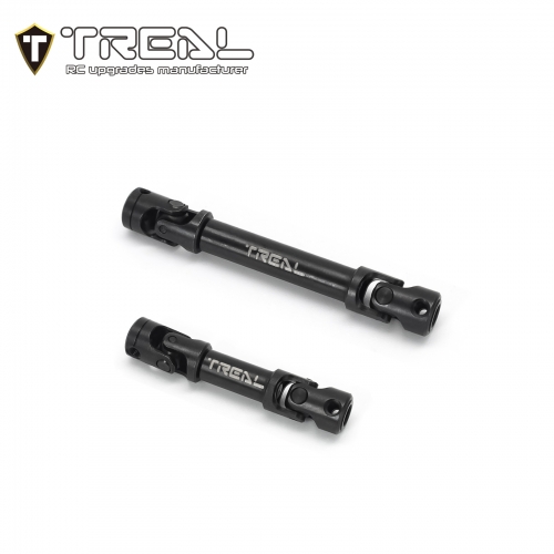 TREAL Heavy Duty Steel Center Slider Driveshaft Set (2P) for 1/18 TRX4M Defender Bronco K10 F150