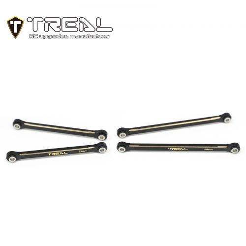 TREAL Brass Lower Links Set (4pcs) Lower Chassis 4-Links Upgrades Compatible with TRX4M 1/18 Scale