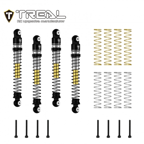 TREAL AX24 Shocks 53mm Aluminum Threaded Shock Adjustable Absorber Compatible with 1/24 Axial AX24 XC-1 Upgrades