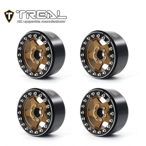 Treal 1.9 Wheels (4pcs) Beadlock Crawler Wheels for 1:10 Scale RC Truck-Type E