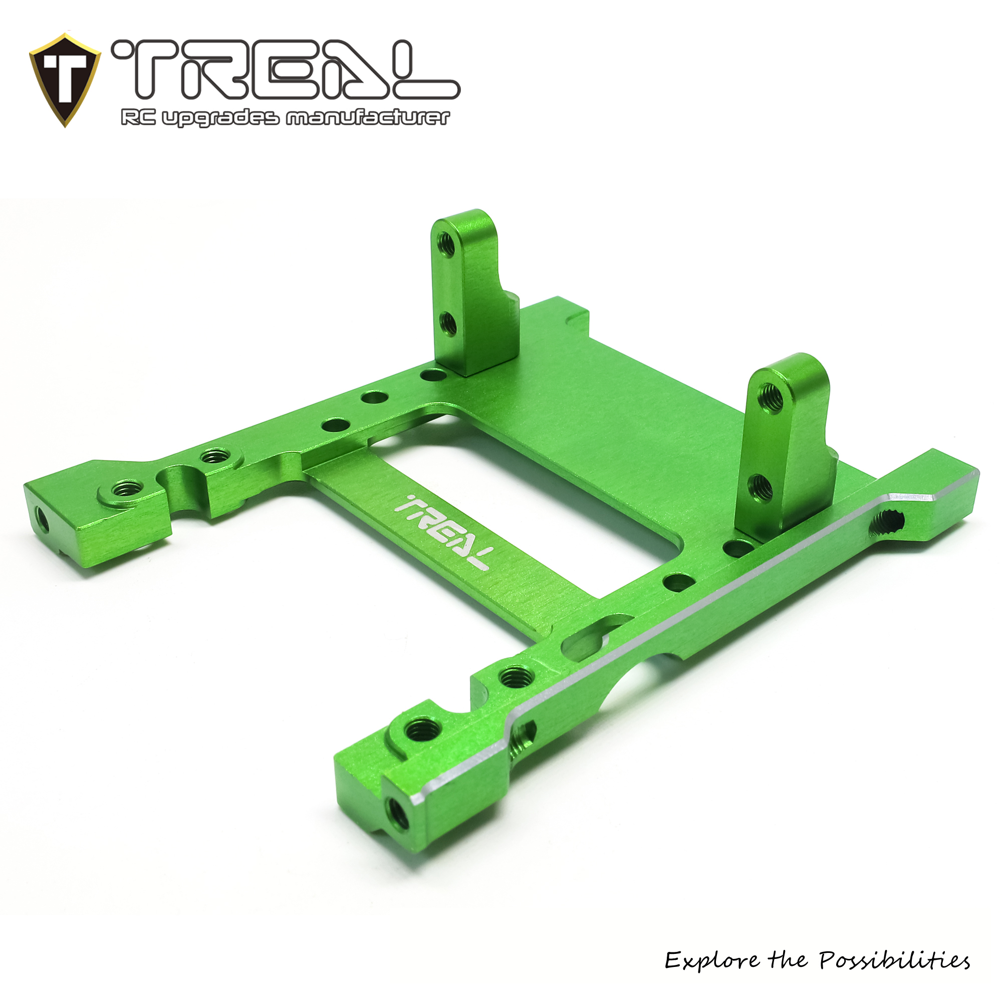 TREAL SCX10 Pro Front Chassis Brace Servo & Winch Mount Aluminum 7075