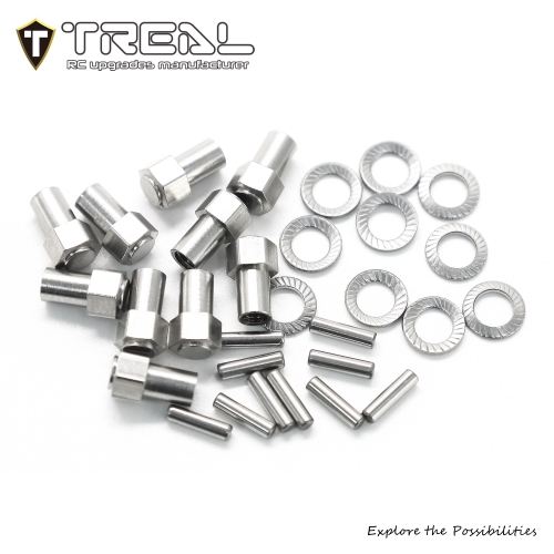 TREAL Hardware for TRX4M Brass Extended Wheel Hubs (10P-Set)