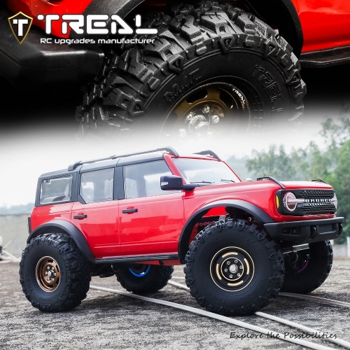 4 Gomme In Gomma Nera Per Rc Crawler 1/24 Axial SCX24, Misura 54x62 Mm (1.0) - Foto 1