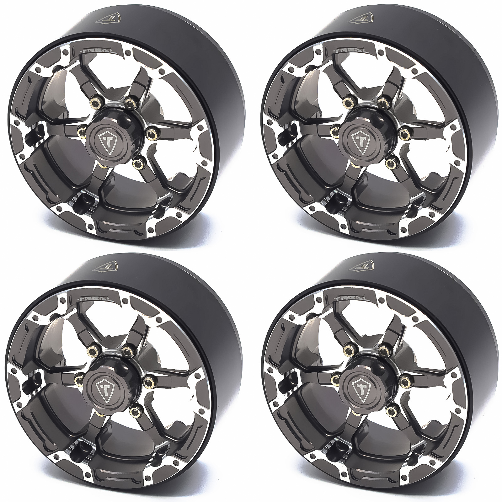 TREAL 1.9 Beadlock Wheels – Heavy-Duty Alloy Crawler Wheels For SCX10, TRX4, Gen8 & More
